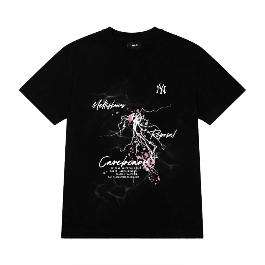 MLB T Shirts Unisex Black Crew Neck Moderate Straight Fit