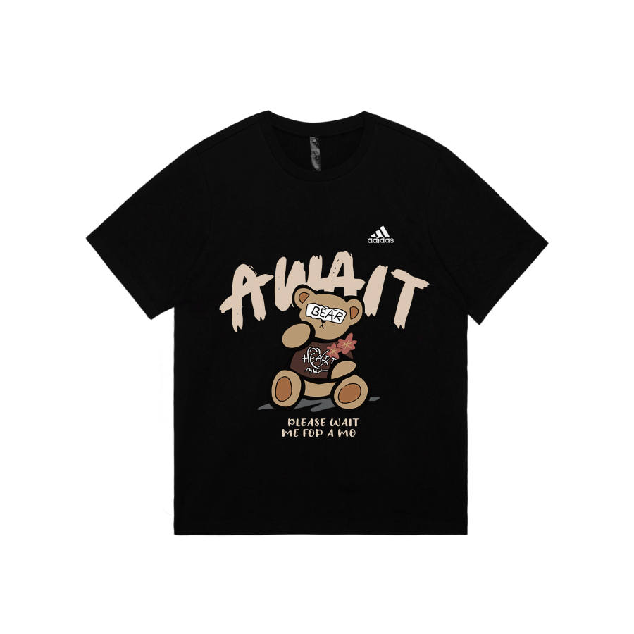 Adidas Adidas MUST HAVES T Shirts Unisex Black Crew Neck Moderate Straight Fit