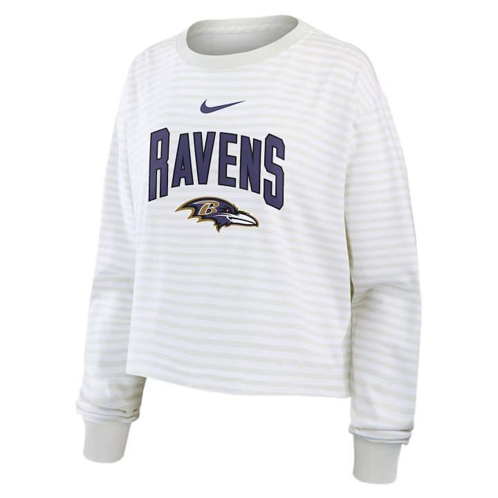 Nike Nike NFL Rugby Jerseys Women's White/Gray Crew Neck Moderate
