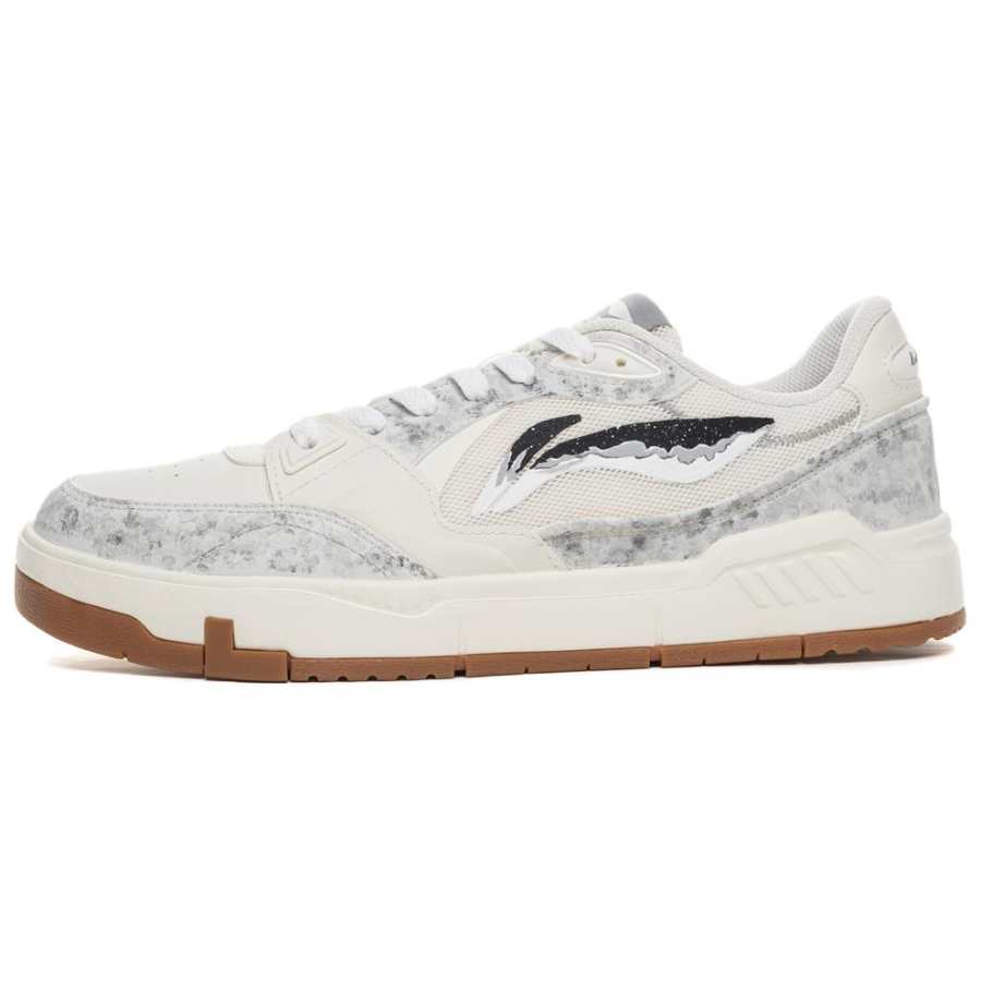 Li-Ning Li Ning Skateboard Shoes Men's Low Top Champagne White/Ultimate Gray