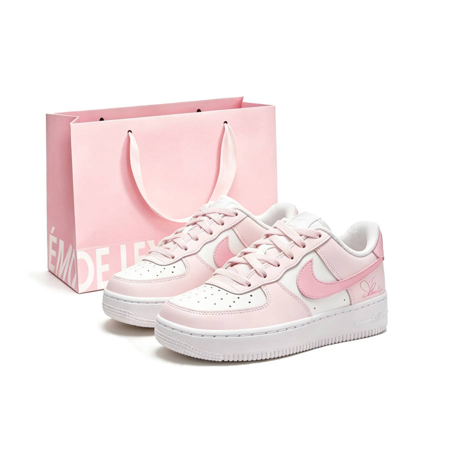 Nike Nike Air Force 1 Skateboard Shoes Unisex Low Top Pink White Multicolor