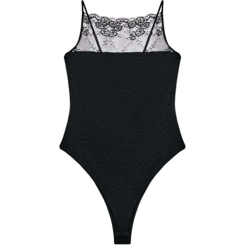 ZARA Bodysuits Women's Black Camisole