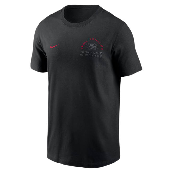 Nike Nike NFL T Shirts Men's Black Crew Neck Moderate