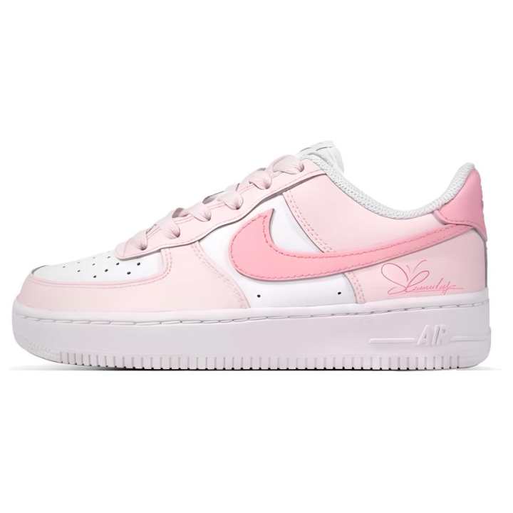 Nike Nike Air Force 1 Skateboard Shoes Unisex Low Top Pink White Multicolor