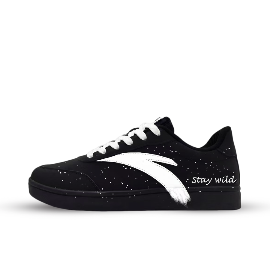 ANTA Active Skateboard Shoes Men's Low Top Black White Hoshino Fantasy