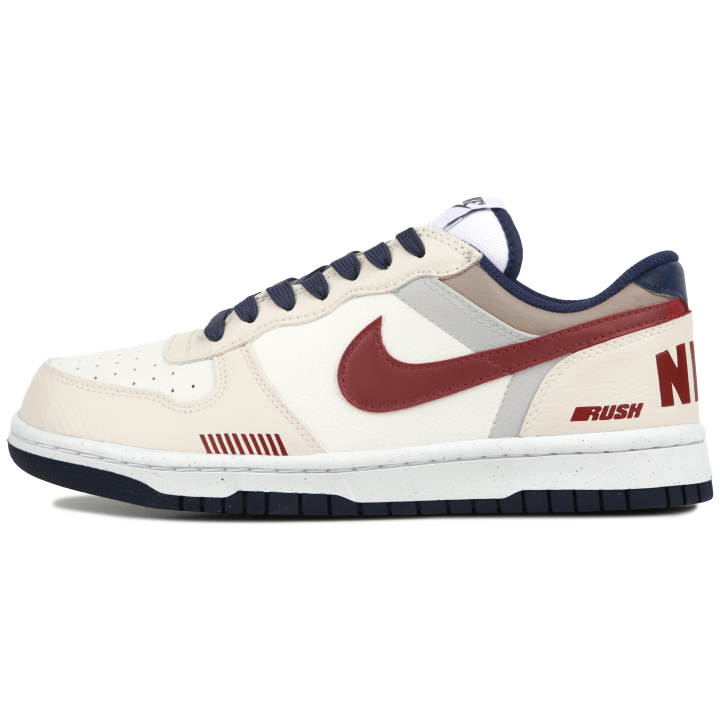 Nike Nike Big Skateboard Shoes Unisex Low Top Beige Red