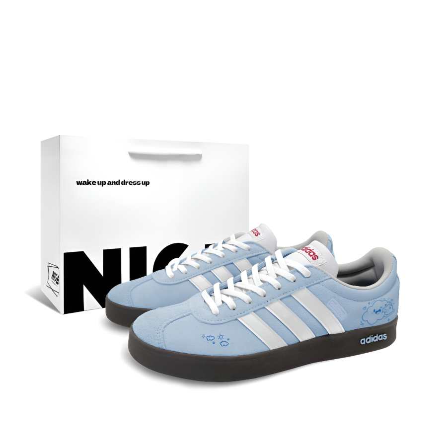 Adidas Adidas VL COURT 2.0 German Army Trainers Unisex Low Top Blue White Colorway