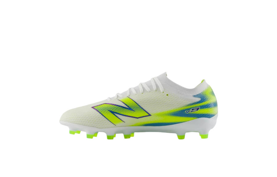 New Balance New Balance Furon Team V9 Soccer Shoes Unisex Low Top White Printer Ribbons Alkaline Green