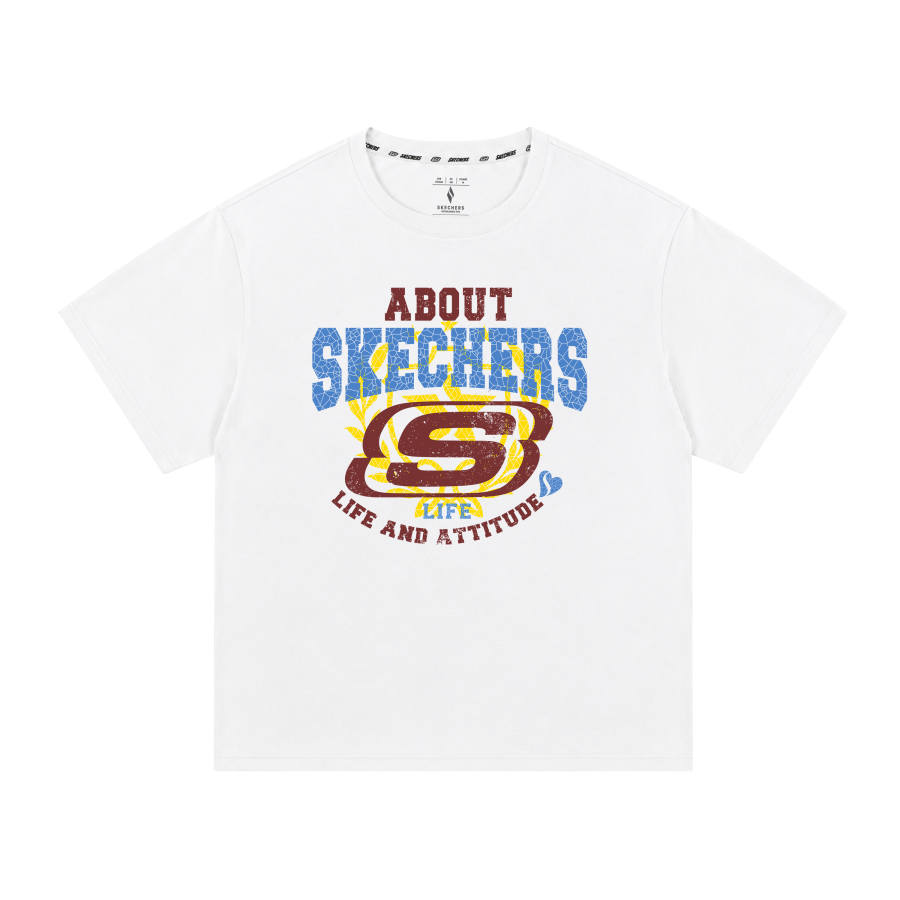 Skechers T Shirts Unisex Crew Neck Moderate Straight Fit
