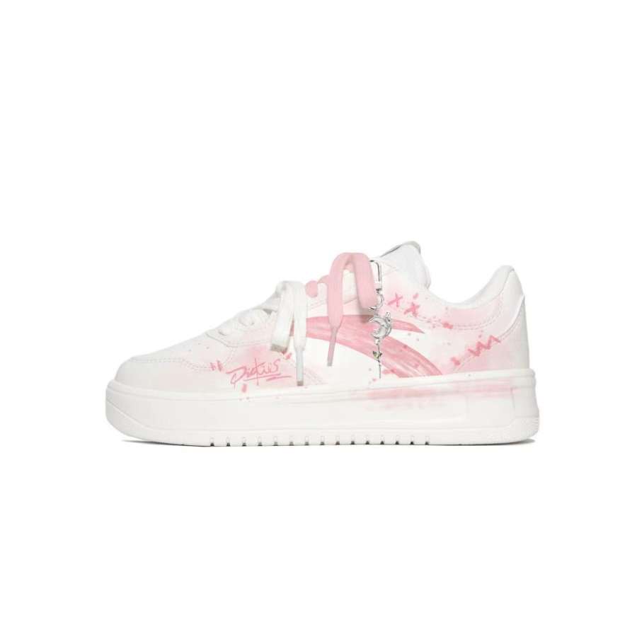 ANTA Easy Skateboard Shoes Women's Low Top Pink