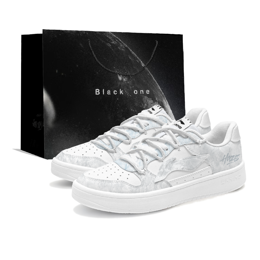 Li-Ning Li Ning Floating Boat Skateboard Shoes Men's Low Top Milk White