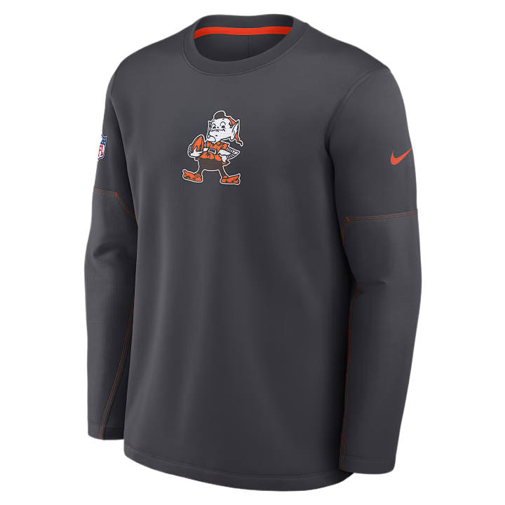 Nike Nike T Shirts Men's Charcoal Gray/Orange Crew Neck Moderate