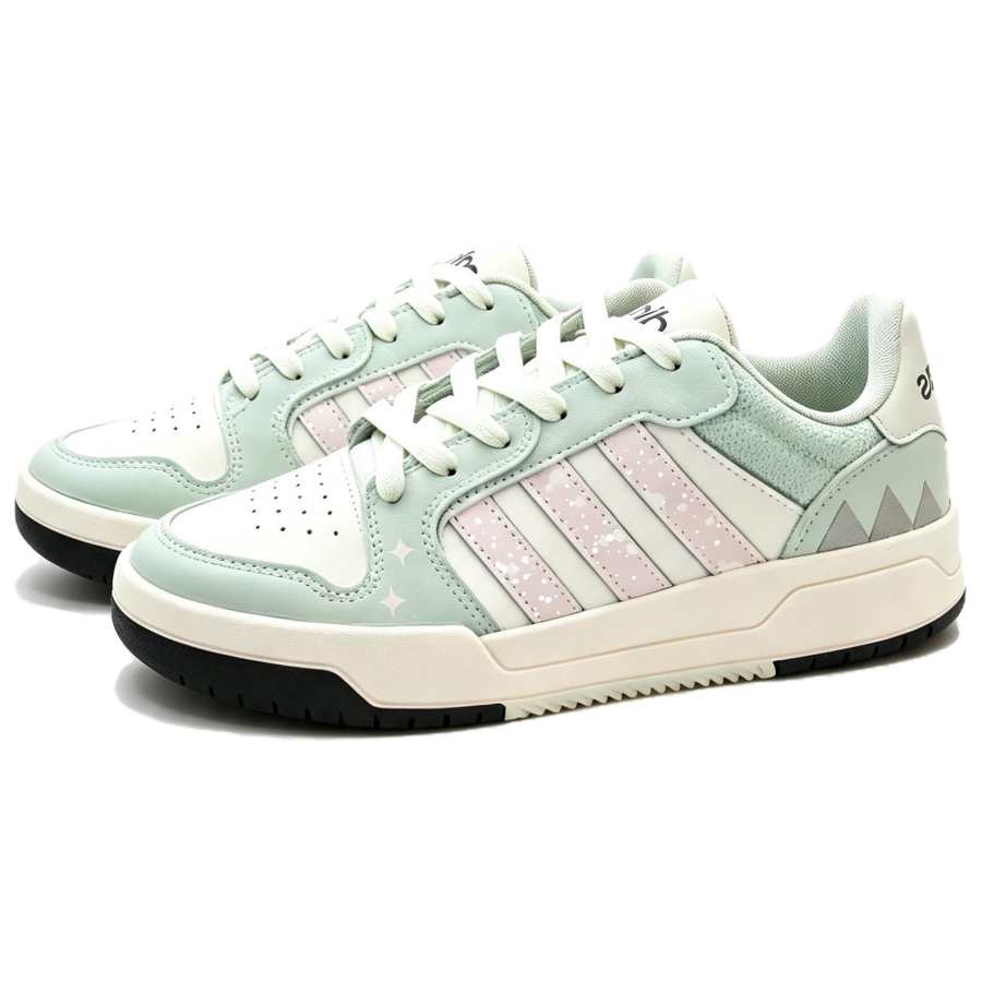 Adidas Adidas ENTRAP Vintage Basketball Shoes Unisex Low Top Green/White/Pink