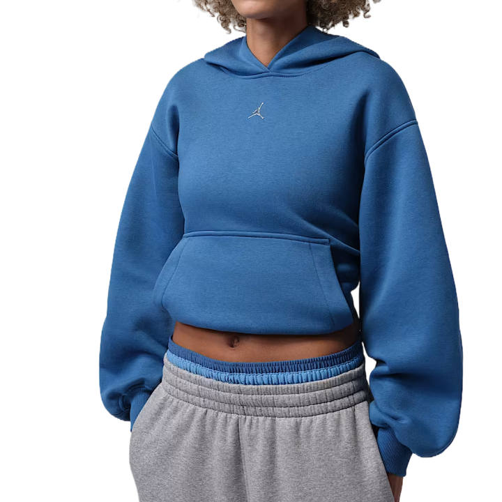 Jordan Jordan Brooklyn Sweatshirts Women's True Blue Hooded Non Detachable Moderate