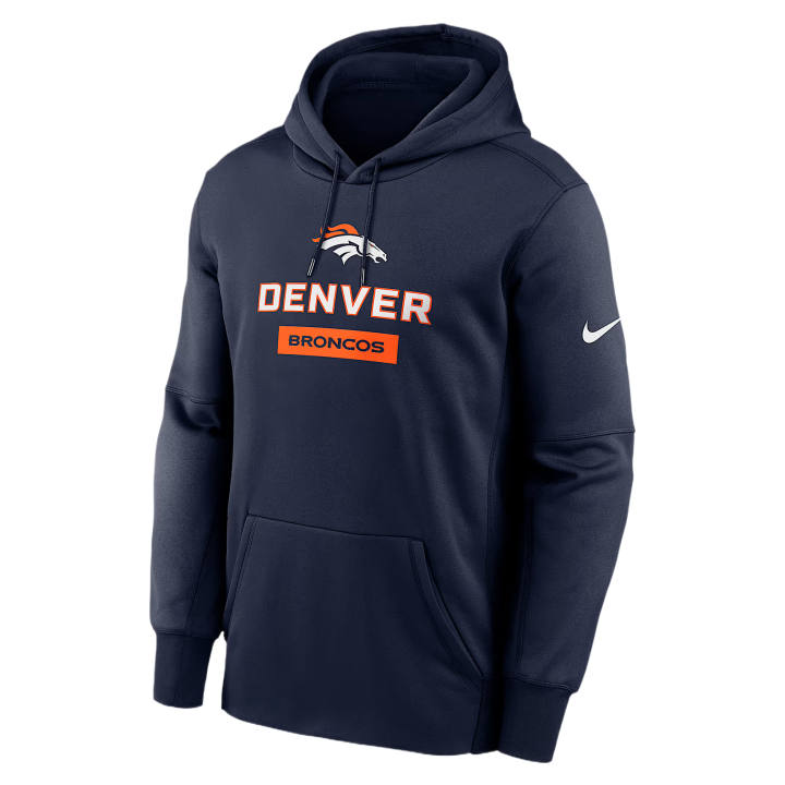 Nike Nike NFL Sweatshirts Men's Marine Blue Hooded Non Detachable Moderate