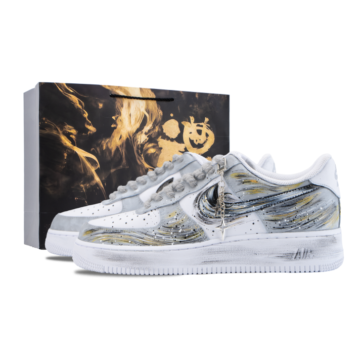 Nike Nike Air Force 1 Skateboard Shoes Unisex Low Top Black/Gold
