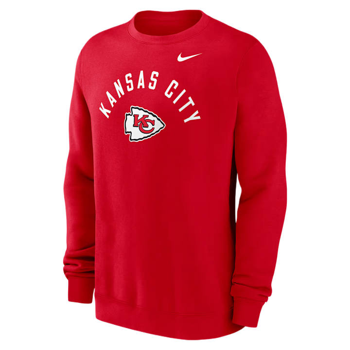 Nike Nike NFL Sweatshirts Men's Red Crew Neck Moderate