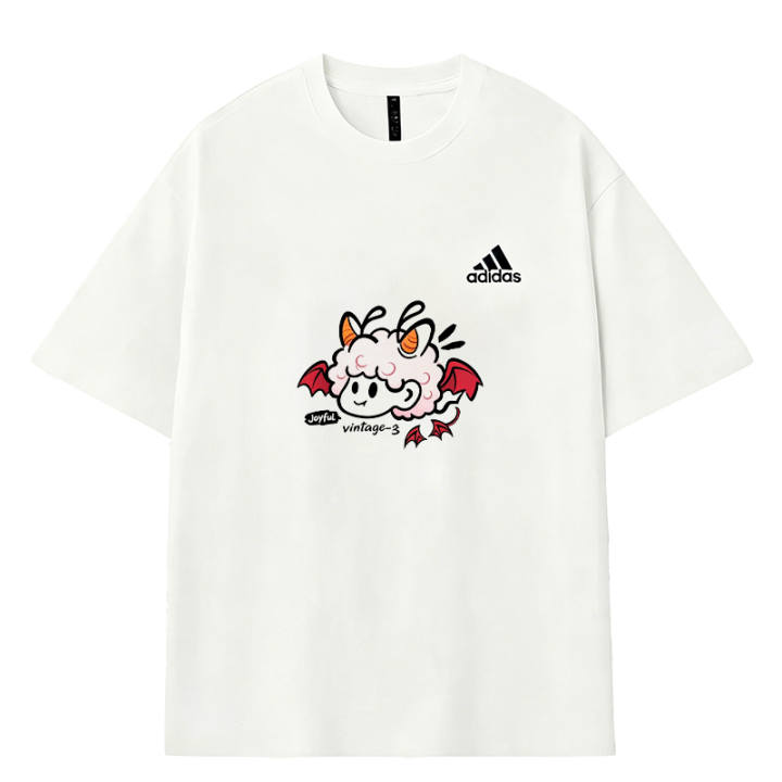 Adidas Adidas MUST HAVES T Shirts Men's White Crew Neck Moderate