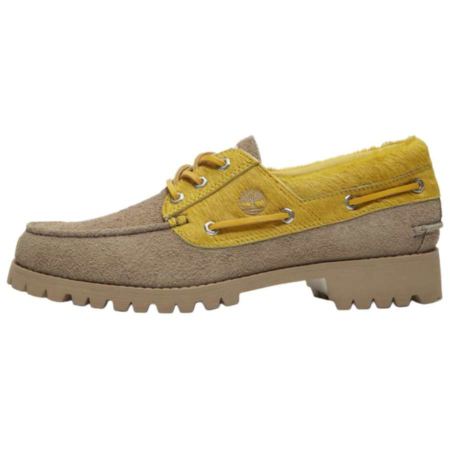 Timberland Randomevent X Timberland 3 Eye Boat Shoes Men's Sand Beige Ginger Yellow