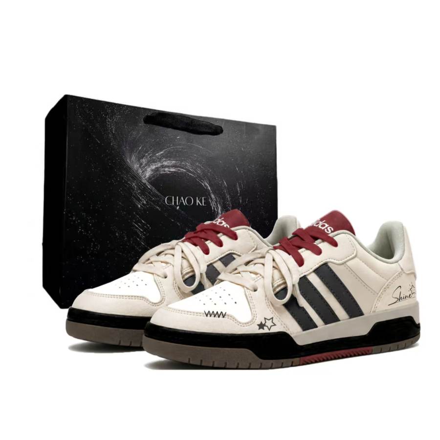 Adidas Neo Entrap Skateboard Shoes Unisex Low Top Ecru/Black