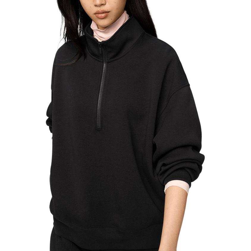 UNIQLO C Collection Sweatshirts Women's 09 Black Stand Collar Moderate