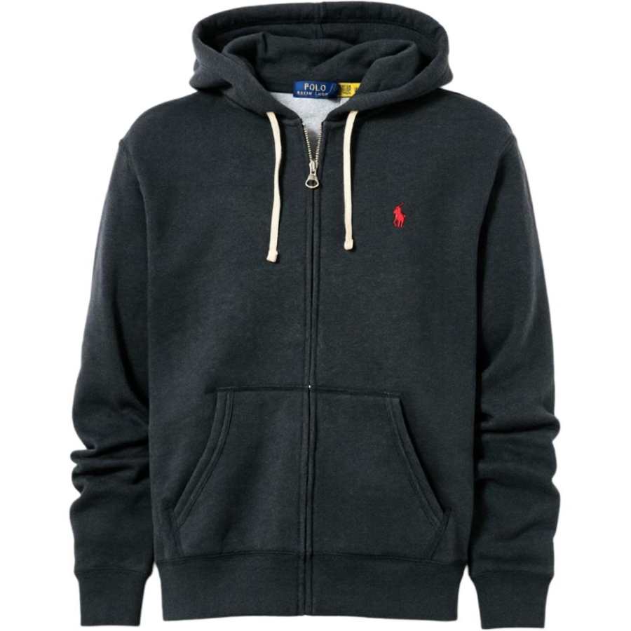 Polo Ralph Lauren Sweatshirts Men's Gray Black Hooded Non Detachable Moderate Other