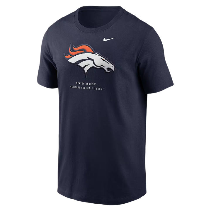 Nike Nike NFL T Shirts Men's Marine Blue Crew Neck Moderate