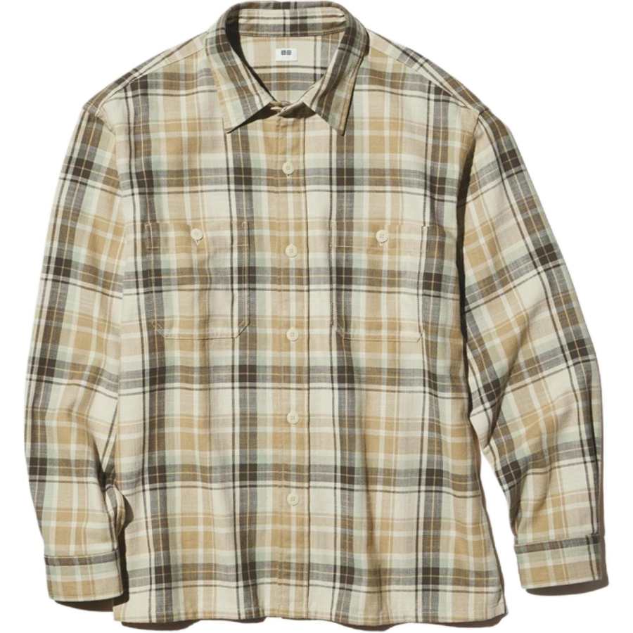 UNIQLO FW26 Shirts Men's Dark Beige Lapel Moderate