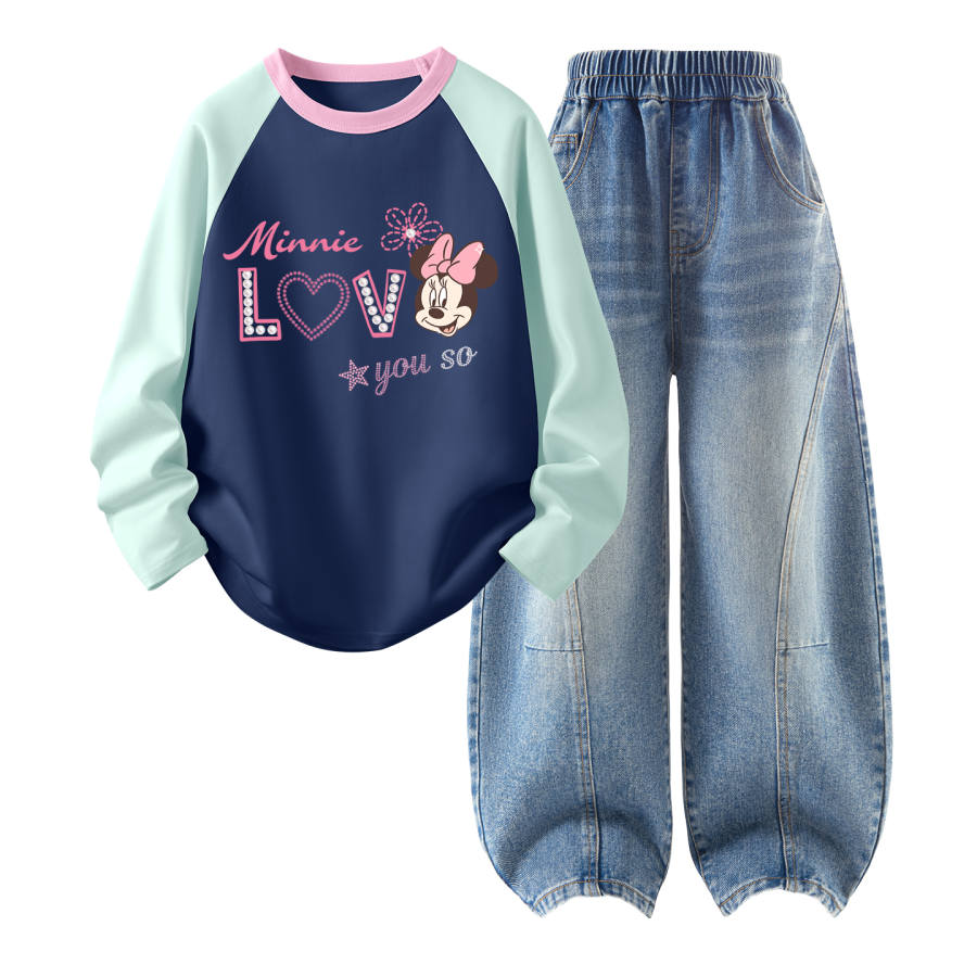 Disney Kids Casual Sportswear Crew Neck Thin Stretch Breathable