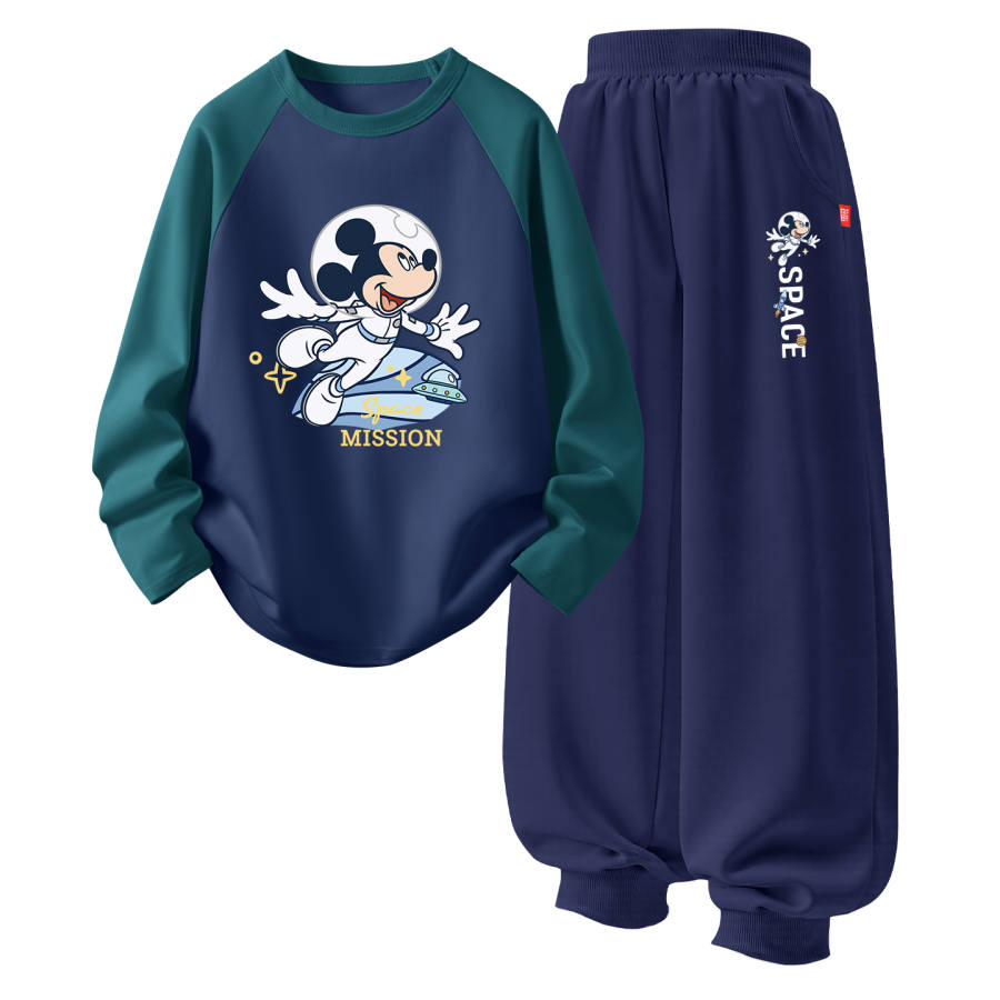 Disney Kids Casual Sportswear Crew Neck Thin Stretch Breathable