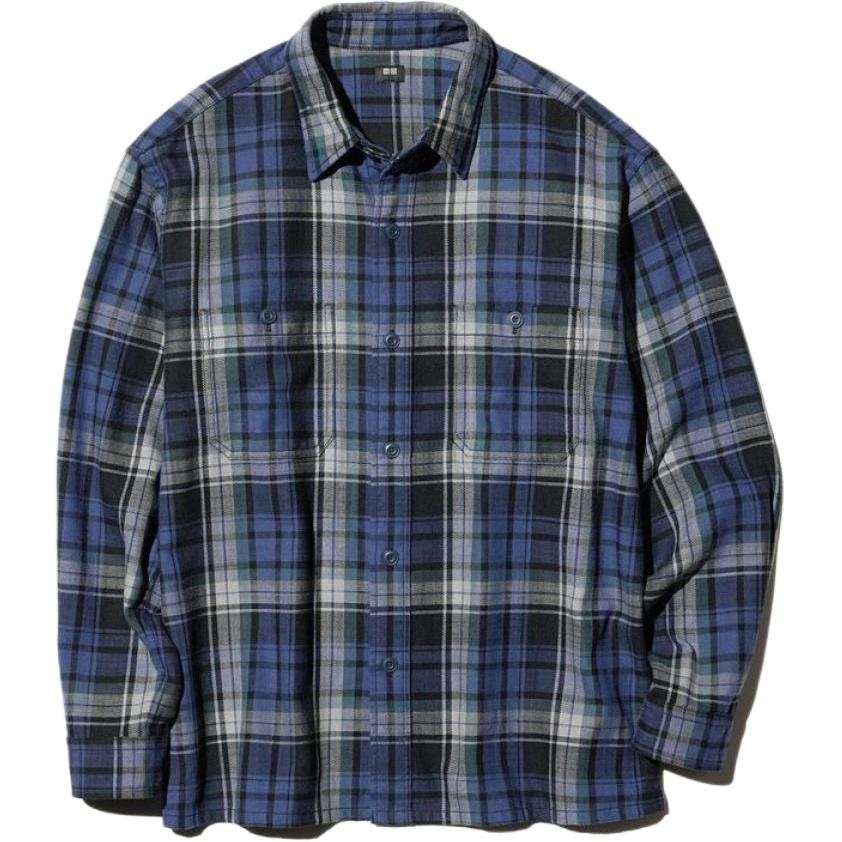 UNIQLO FW26 Shirts Men's Navy Blue Lapel Moderate