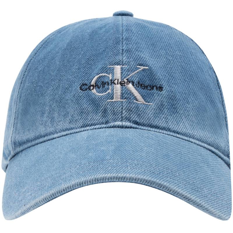 CALVIN KLEIN Cotton Baseball Caps Unisex Denim Blue