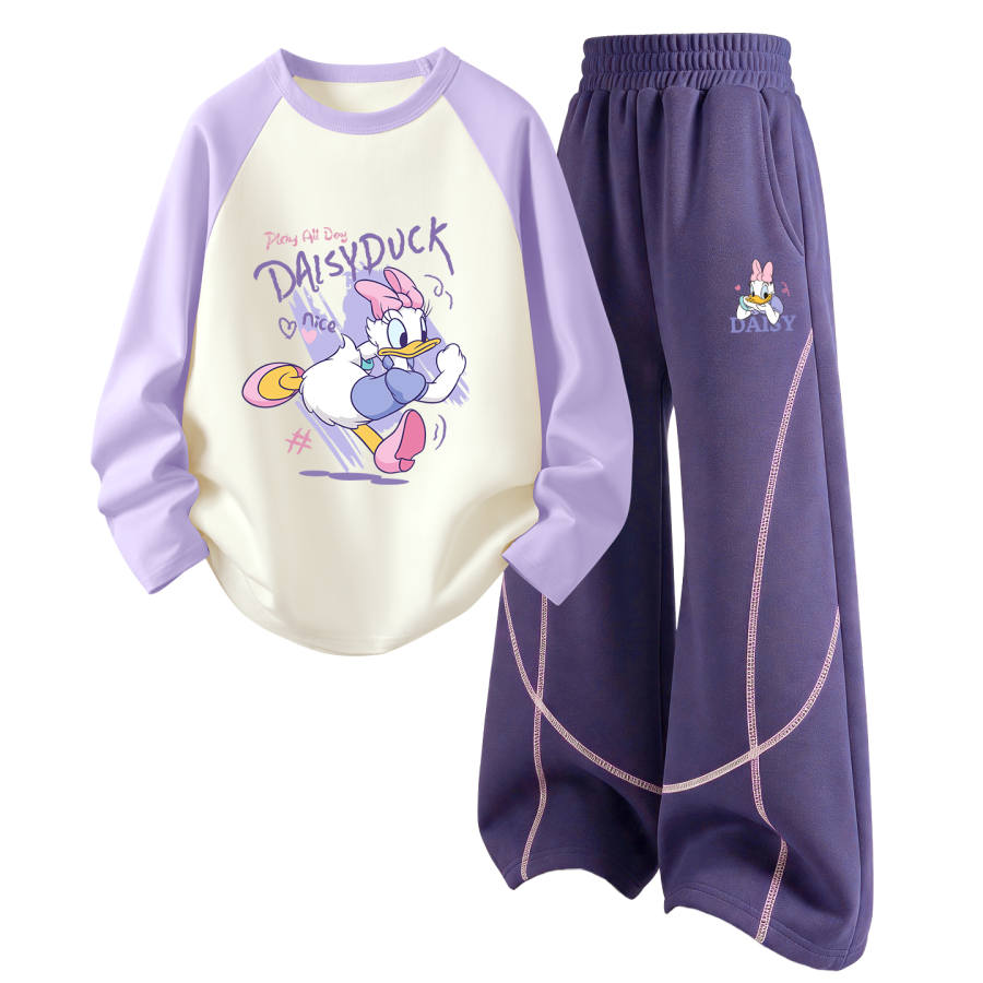 Disney Kids Casual Sportswear Crew Neck Thin Stretch Breathable