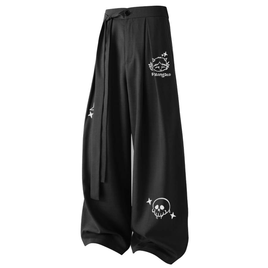 PAL ONGACO Casual Pants Unisex Moderate Wide Leg Pants