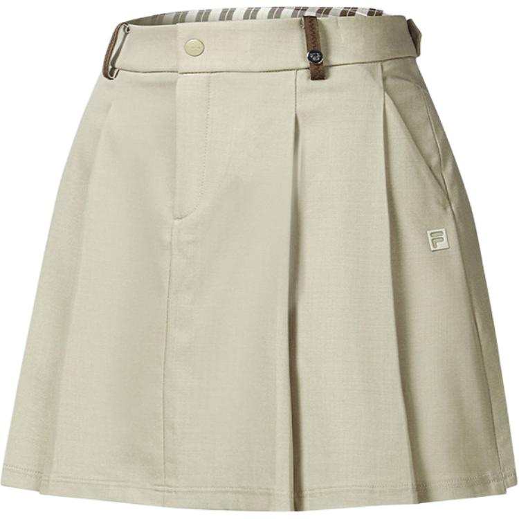 FILA Casual Short Skirts Women's Warm Tone Khaki DK Moderate Short Skirt A Line Skirt