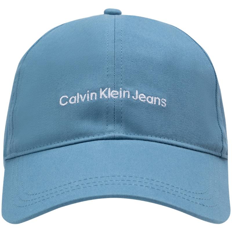 CALVIN KLEIN Cotton Baseball Caps Unisex Cloud Mountain Blue