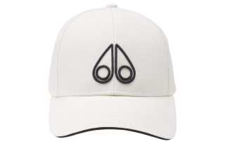 Moose Knuckles Cotton Baseball Caps Unisex White