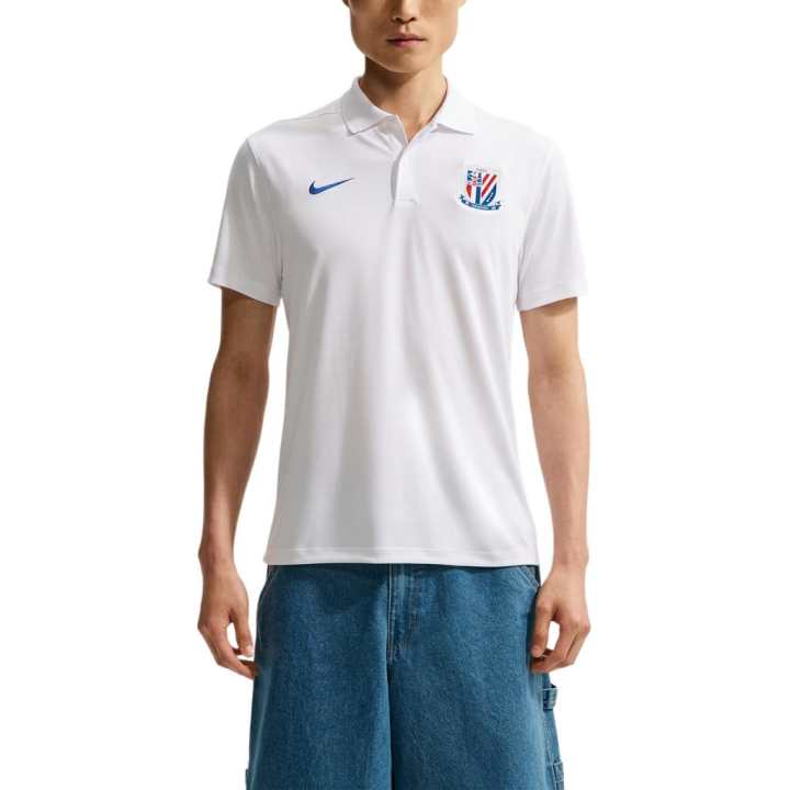 Nike Nike Dri FIT Victory Polo Shirts Men's White/Sports Royal Blue Lapel Moderate