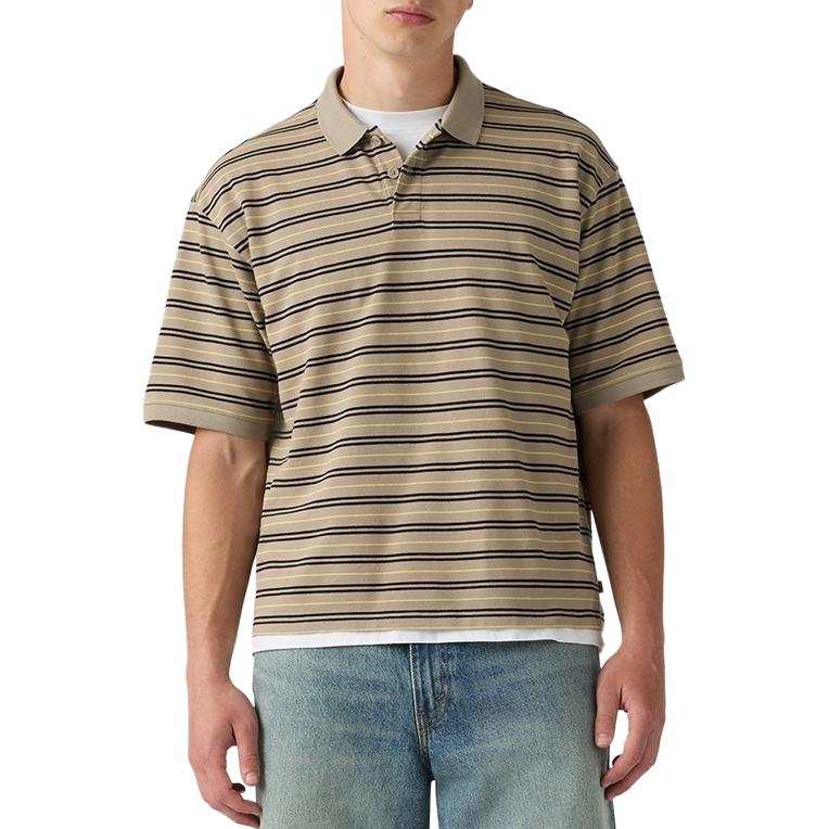 Levis Polo Shirts Men's Gray Coffee Lapel Moderate Other