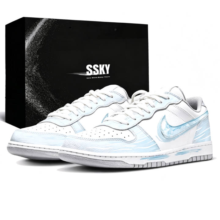 Nike Nike Big Skateboard Shoes Men's Low Top Blue/White