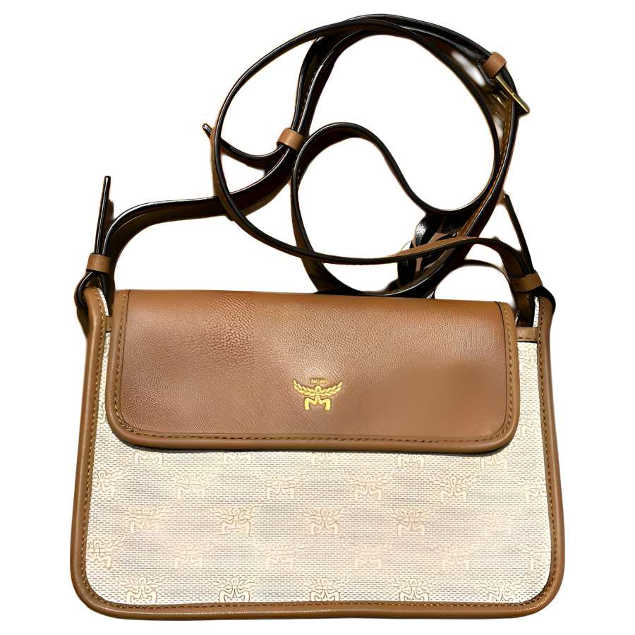 MCM Himmel Pu Shoulder Bag Small Women's Umber