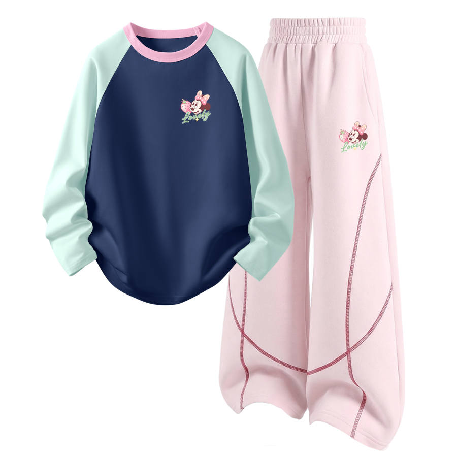 Disney Kids Casual Sportswear Crew Neck Thin Stretch Breathable