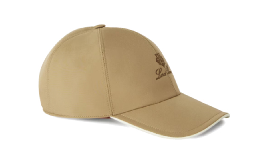 Loro Piana Cotton, Polyurethane Baseball Caps Men's Khaki