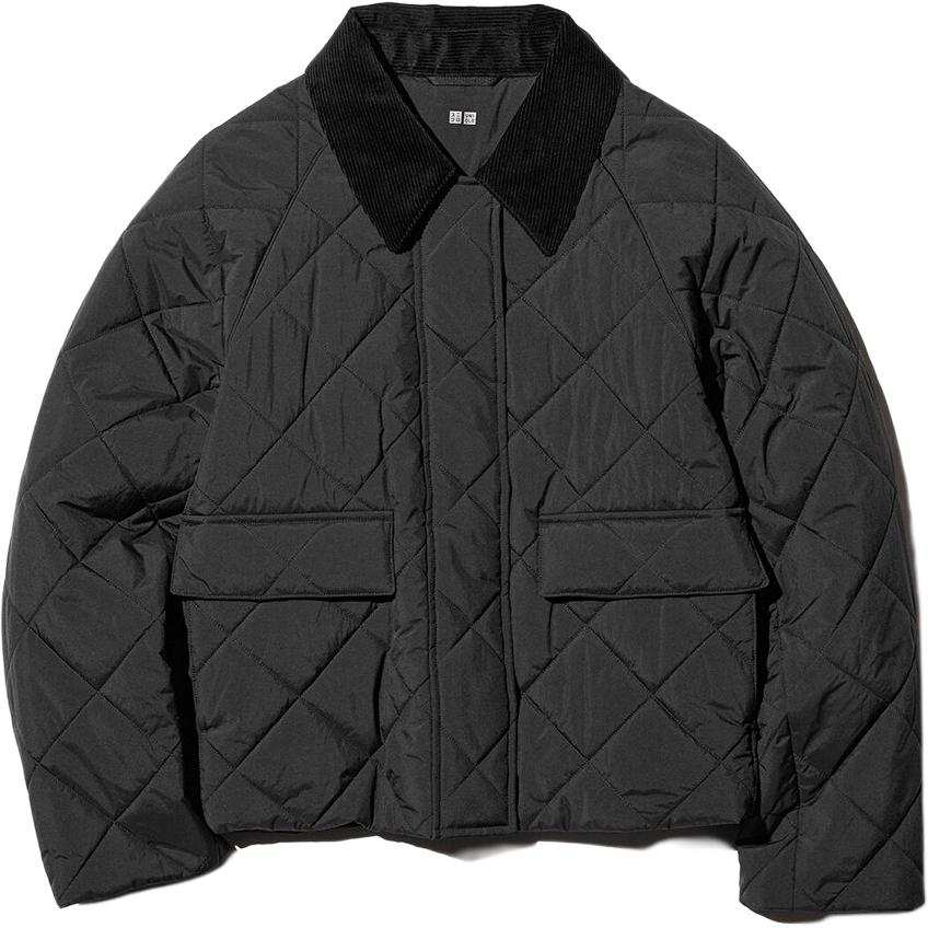 UNIQLO Puffer Jackets Women's 09 Black Lapel Moderate