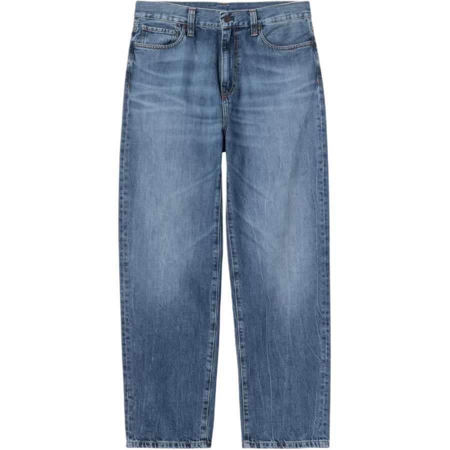Carhartt WIP Jeans Unisex Marble Textured Blue Thickened Tapered Pants