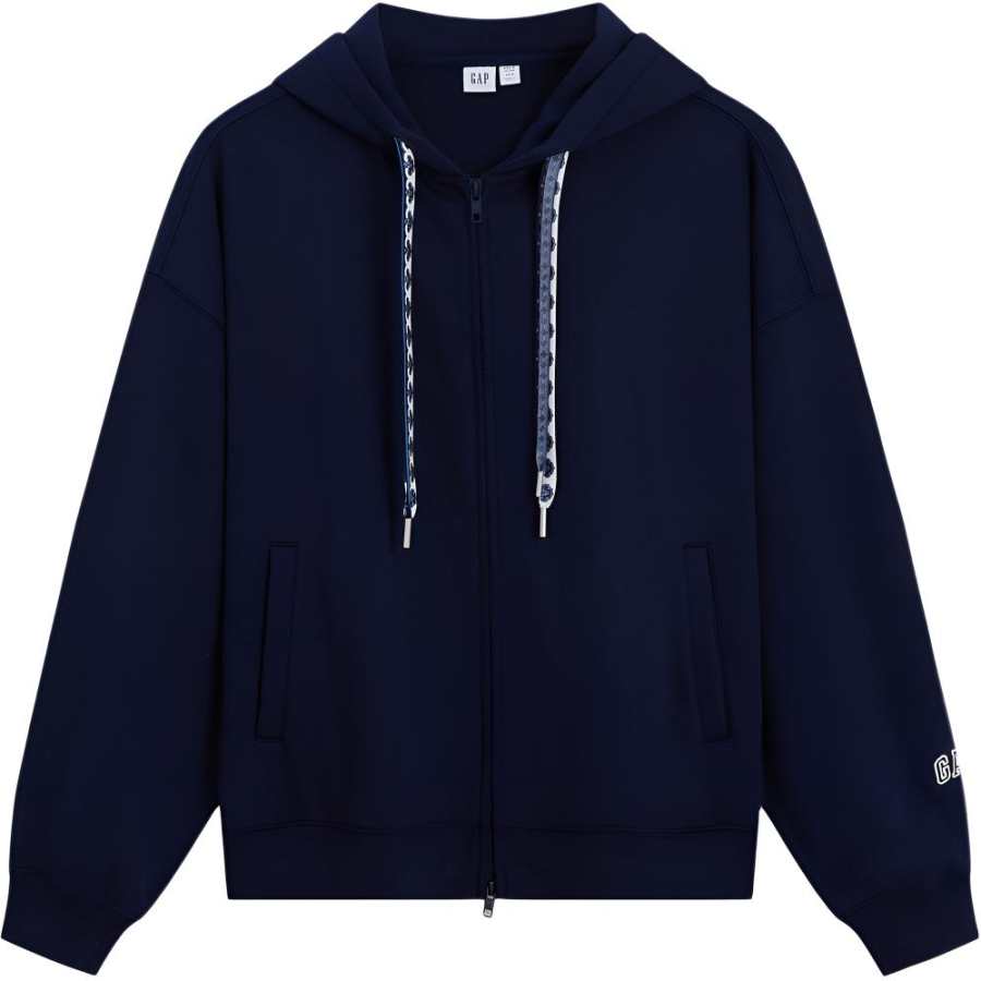 GAP GAPx Sweatshirts Women's Marine Blue Hooded Non Detachable Moderate