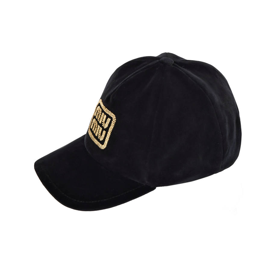MIU MIU Fabric Baseball Caps Women's Black