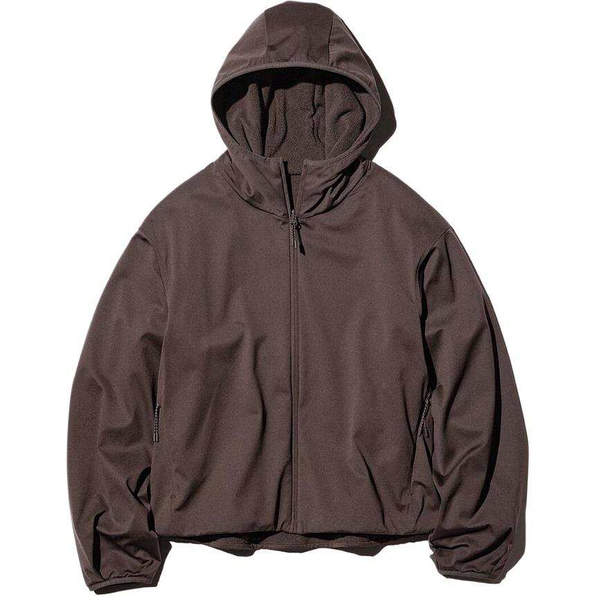 UNIQLO FW26 Jackets Women's Brown Black Hooded Non Detachable Moderate