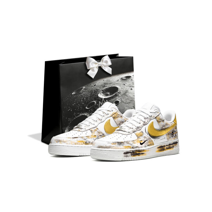 Nike Nike Air Force 1 Skateboard Shoes Unisex Low Top Black/Gold