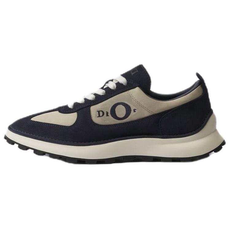 DIOR Casual Shoes Men's Low Top Marine Blue & Beige